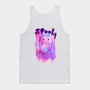 Spooky Purple Watercolor Ghost Tank Top